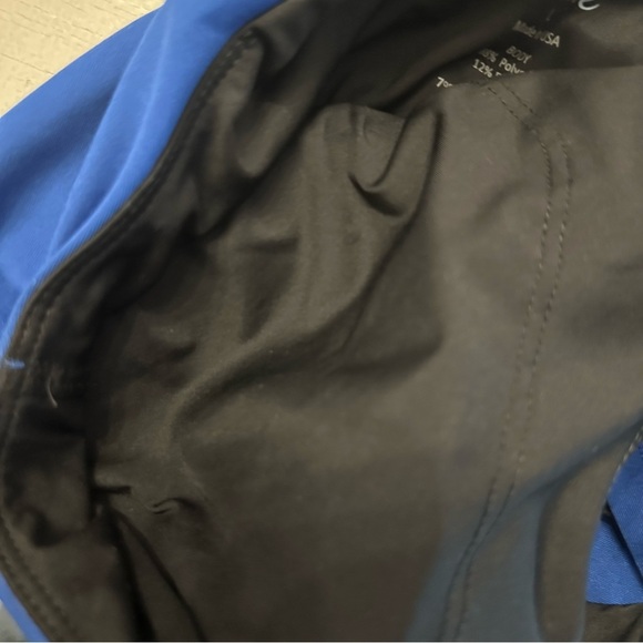 Johnny Was Calme Royal Blue & Black Endure Athletic Long Sports Bra Sz L GUC - Picture 4 of 7